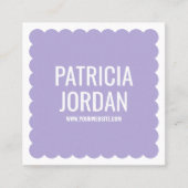 Lavendel moderne golf eenvoudige sociale media pic vierkante visitekaartje (Voorkant)