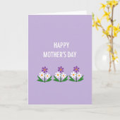 Lavendel Moederdag Bloemen Kaart (Gele Bloem)