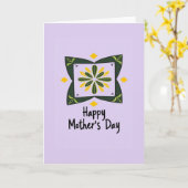 Lavendel Moederdag Bloemkaart Kaart (Gele Bloem)