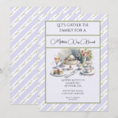 Lavendel Moederdag Brunch Uitnodiging (Voorkant / Achterkant)