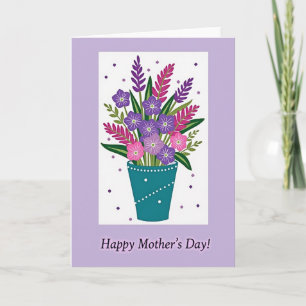Lavendel Moederdag Ontwerpkaart Kaart
