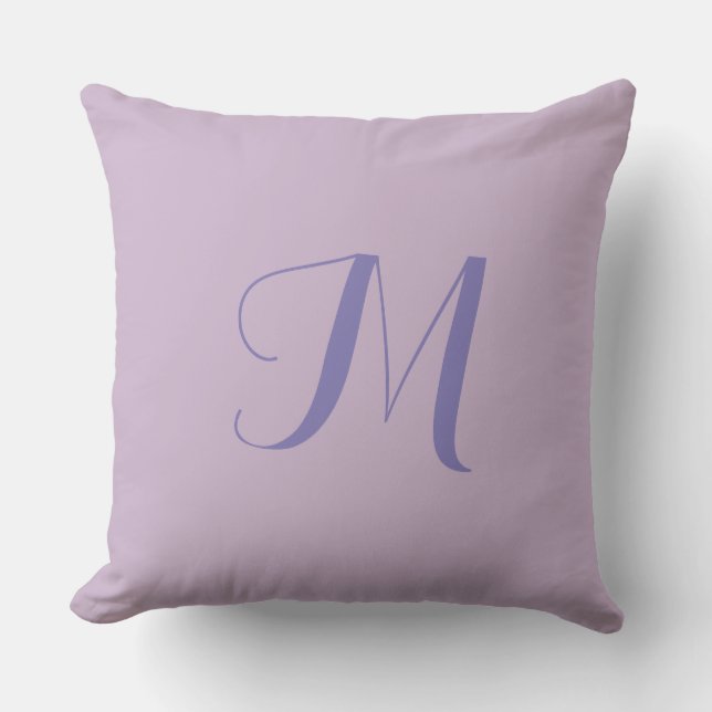 Lavendel Monogram 20x20 Buitenkussen (Voorkant)