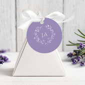 Lavendel Monogram Bruiloft Bedankjes Labels