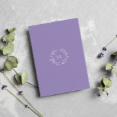 Lavendel Monogram Bruiloft Informatiekaartje