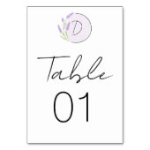 Lavendel Monogram Bruiloft Kaart (Voorkant)