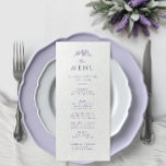 Lavendel Monogram Bruiloft Menu<br><div class="desc">Verhoog uw receptie met onze Lavendel Monogram Wedding Menu Kaart. Met een eenvoudig en geavanceerd ontwerp met het monogram en wilde bloemen,  voegt deze menukaart een vleugje tijdloze schoonheid toe aan uw tafellandschap. Begeleid uw gasten door een onvergetelijke culinaire ervaring met deze elegante toevoeging.</div>