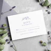 Lavendel Monogram Bruiloft RSVP Kaartje