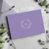 Lavendel Monogram Bruiloft RSVP Kaartje