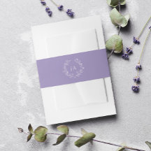 Lavendel Monogram Bruiloft