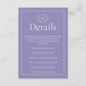 Lavendel Monogram Creat Enclosure Kaart (Voorkant)