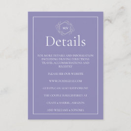 Lavendel Monogram Creat Enclosure Kaart