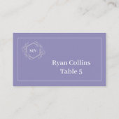 Lavendel Monogram Creet Plaats Kaarten Plaatskaartje (Achterkant)