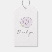 Lavendel Monogram Huwelijksgunst Label Cadeaulabel (Voorkant)