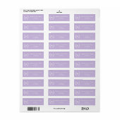 Lavendel monogram initiaal krans retouradres etiket (Full Sheet)