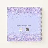 Lavendel monogram initialen script notitieboek (Achterkant)