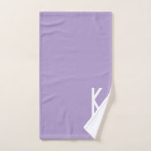 Lavendel Monogram Naam Bad Handdoek (Handdoek)