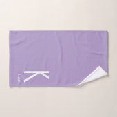 Lavendel Monogram Naam Bad Handdoek (Handdoek)