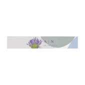 Lavendel  Monogram Paarse Bloemen Trouwen Uitnodigingen Wikkel (Vlak)