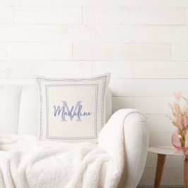 Lavendel Monogram Script Pillow Kussen