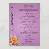 Lavendel - Monogram, Wilde Bloemen & Dank Je Menu (Voorkant)