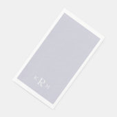 Lavendel Monogram Wit Tekst Servet (Hoek)