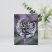 Lavendel Moon Fairy Fantasy Art van Molly Harrison Briefkaart (Staand voorkant)
