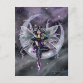 Lavendel Moon Fairy Fantasy Art van Molly Harrison Briefkaart (Voorkant)