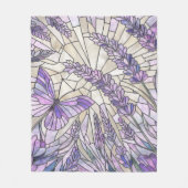 Lavendel Morning Bliss - Mozaïek Kunst Fleece Deken (Voorkant)