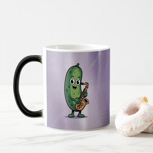 Lavendel Morphing Mok Muzikale Komkommer (Met donut)