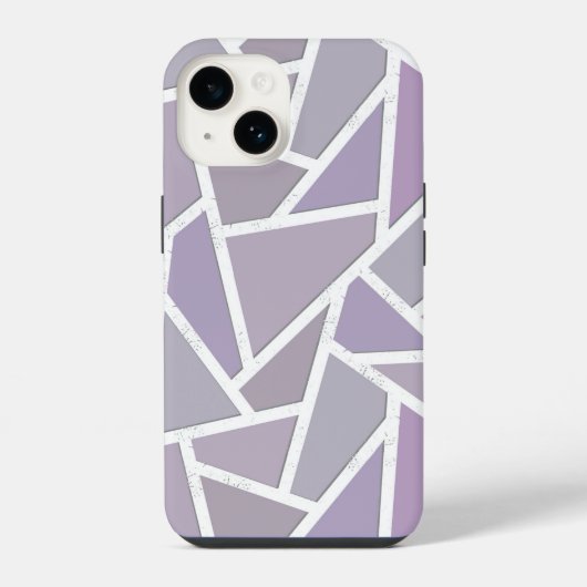 Lavendel mozaïekpatroon iPhone hoesje (Achterkant)