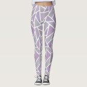 Lavendel mozaïekpatroon leggings (Voorkant)