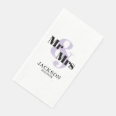 Lavendel Mr. & Mrs. Trouwen Servet (Hoek)