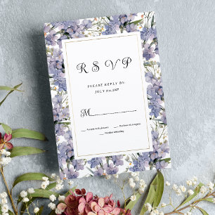Lavendel munt wilde orchideeën bloemens RSVP Kaart