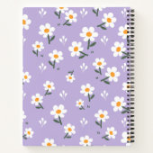 Lavendel naadloos madeliefje bloempatroon notitieboek (Achterkant)