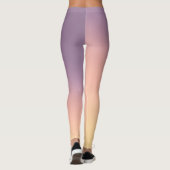 Lavendel naar Perzik Gradiënt Zachte Pastel Ombre Leggings (Achterkant)