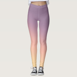 Lavendel naar Perzik Gradiënt Zachte Pastel Ombre  Leggings