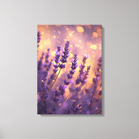 Lavendel Nachtverlichting Fotografie Canvas Afdruk (Voorkant)