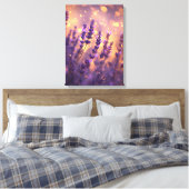 Lavendel Nachtverlichting Fotografie Canvas Afdruk (Insitu (Slaapkamer))