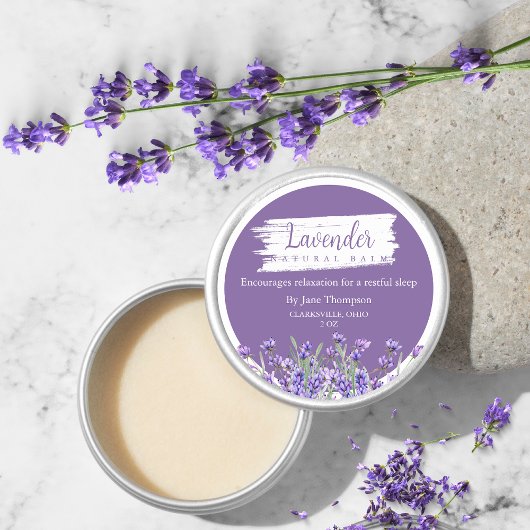 Lavendel Natural Balm Label