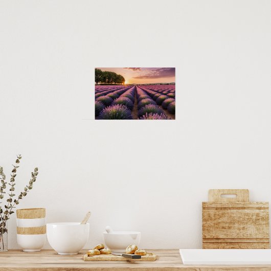 Lavendel Natuur Buitenlandschap Rustig Rustig Poster (Keuken)