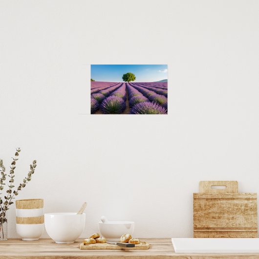 Lavendel Natuur Buitenlandschap Rustig Rustig Poster (Keuken)