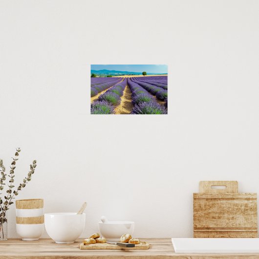 Lavendel Natuur Buitenlandschap Rustig Rustig Poster (Keuken)