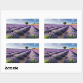 Lavendel Natuur Buitenlandschap Rustig Rustig Rechthoekige Sticker (Vel)