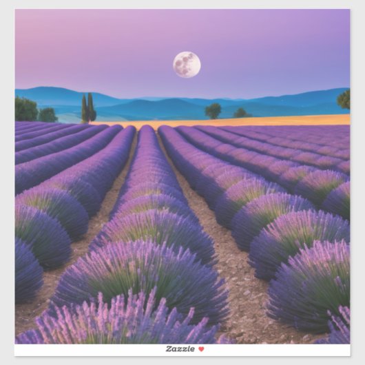 Lavendel Natuur Buitenlandschap Rustig Rustig Sticker (Vel)