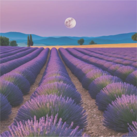 Lavendel Natuur Buitenlandschap Rustig Rustig Sticker (Voorkant)