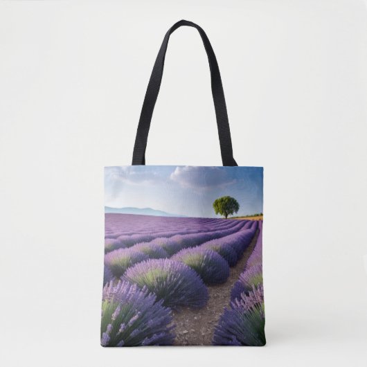 Lavendel Natuur Buitenlandschap Rustig Rustig Tote Bag (Voorkant)