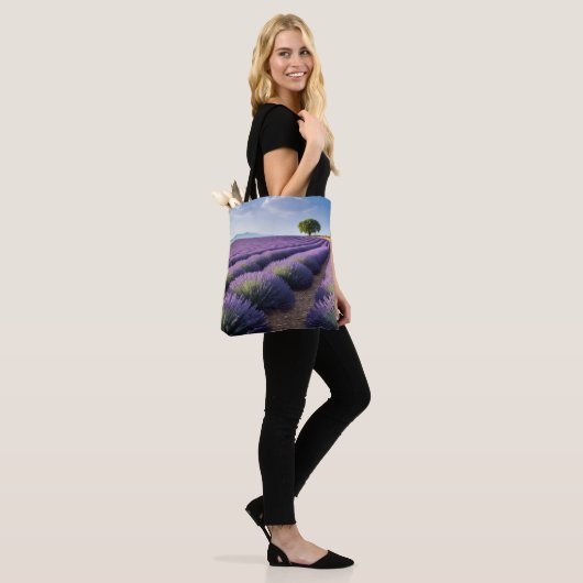 Lavendel Natuur Buitenlandschap Rustig Rustig Tote Bag (Op model)