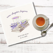 Lavendel Nieuw Chapter Begins Tea Cup Baby shower Servet