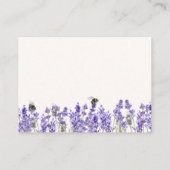 Lavendel Nieuw Hoofdstuk Baby shower Boeken voor B Informatiekaartje (Achterkant)