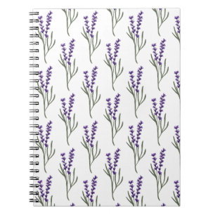 Lavendel Notitieboek wit patroon